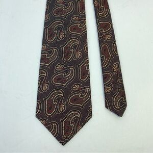 Polo Ralph Lauren Handmade In USA 100% Silk Men's Tie Paisley Multicolor Vintage